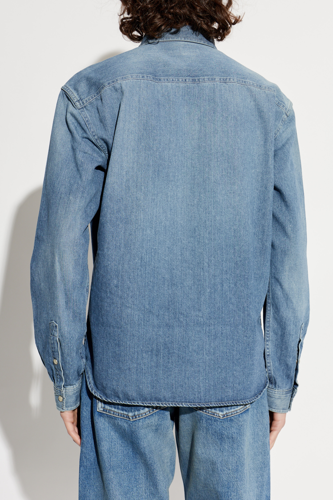 Saint Laurent Denim shirt with embroidered logo | Men's | Vitkac